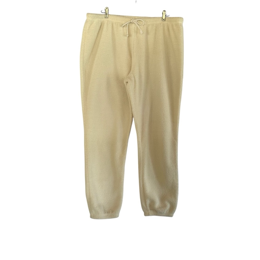 Como Vintage Comfort Cream Fleece Pull-on Joggers Super Soft Size XL